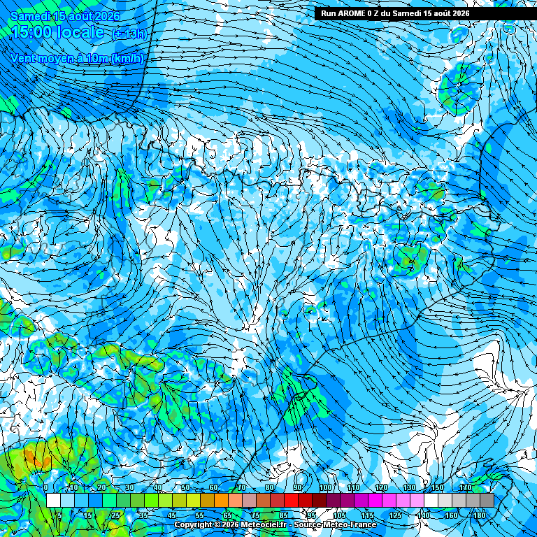 Vent a 10 m hora a hora: confluència de masses d'origen subtropical sota dorsal càlida.